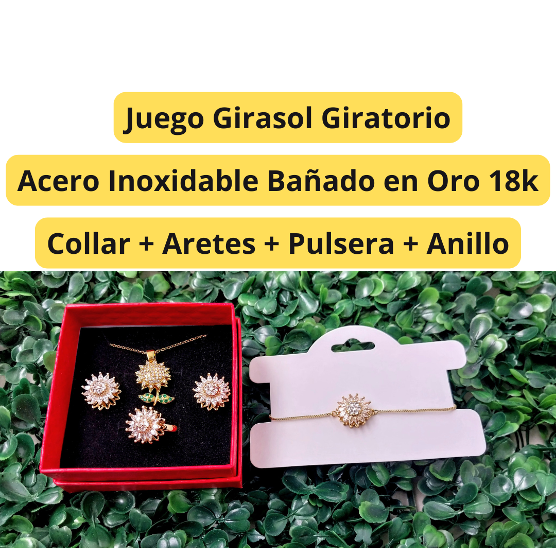 Juego de Girasol Giratorio con Ramas Verdes