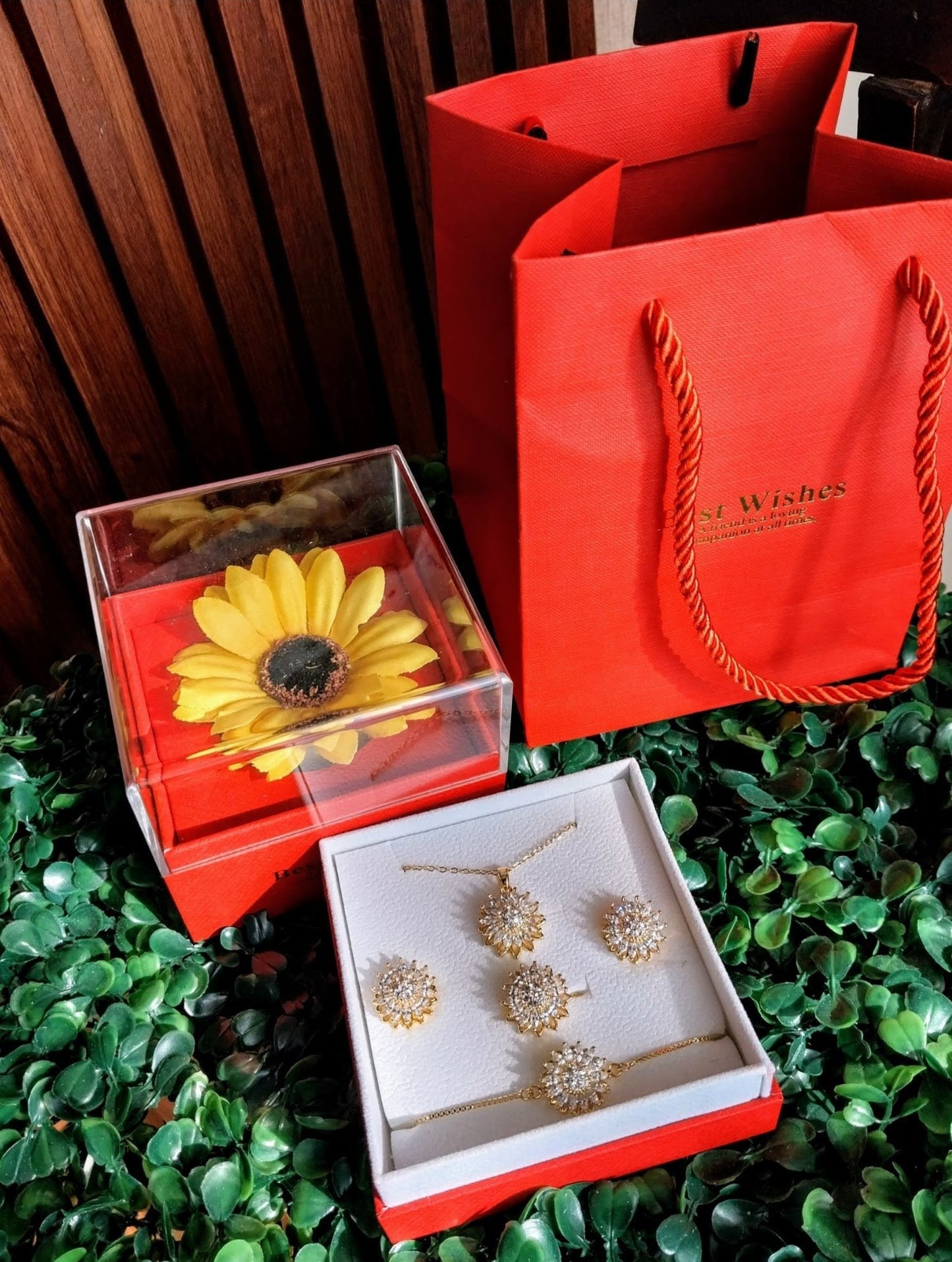 Cofre + Juego de Girasol Giratorio