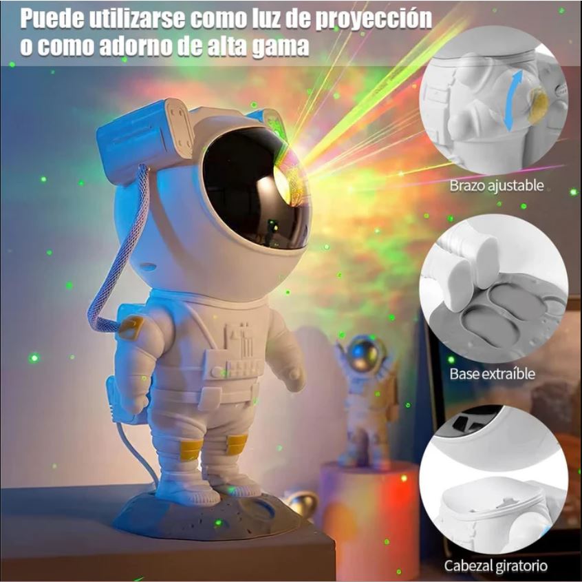 PROYECTOR LAMPARA LUZ LED GALAXIA ASTRONAUTA