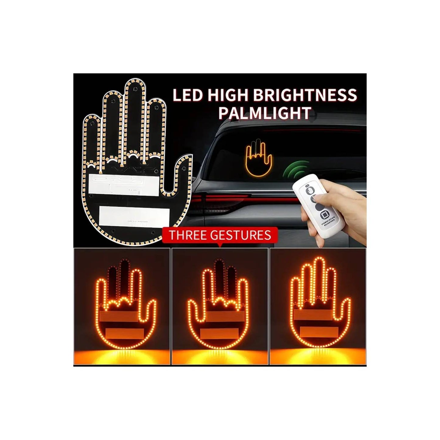 MANO LED CON CONTROL REMOTO INCLUYE 3 GESTOS